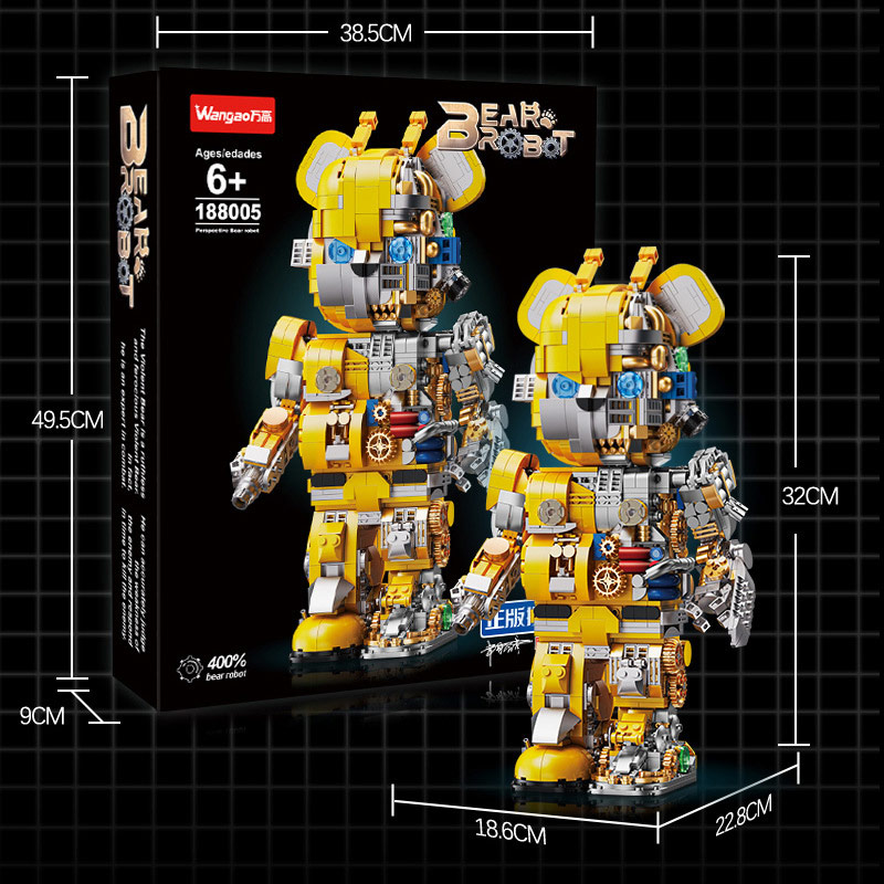Mô hình lắp ghép - Bear Robot - Bumblebee 188005 4 mo hinh lap ghep bear robot bumblebee 18805 04